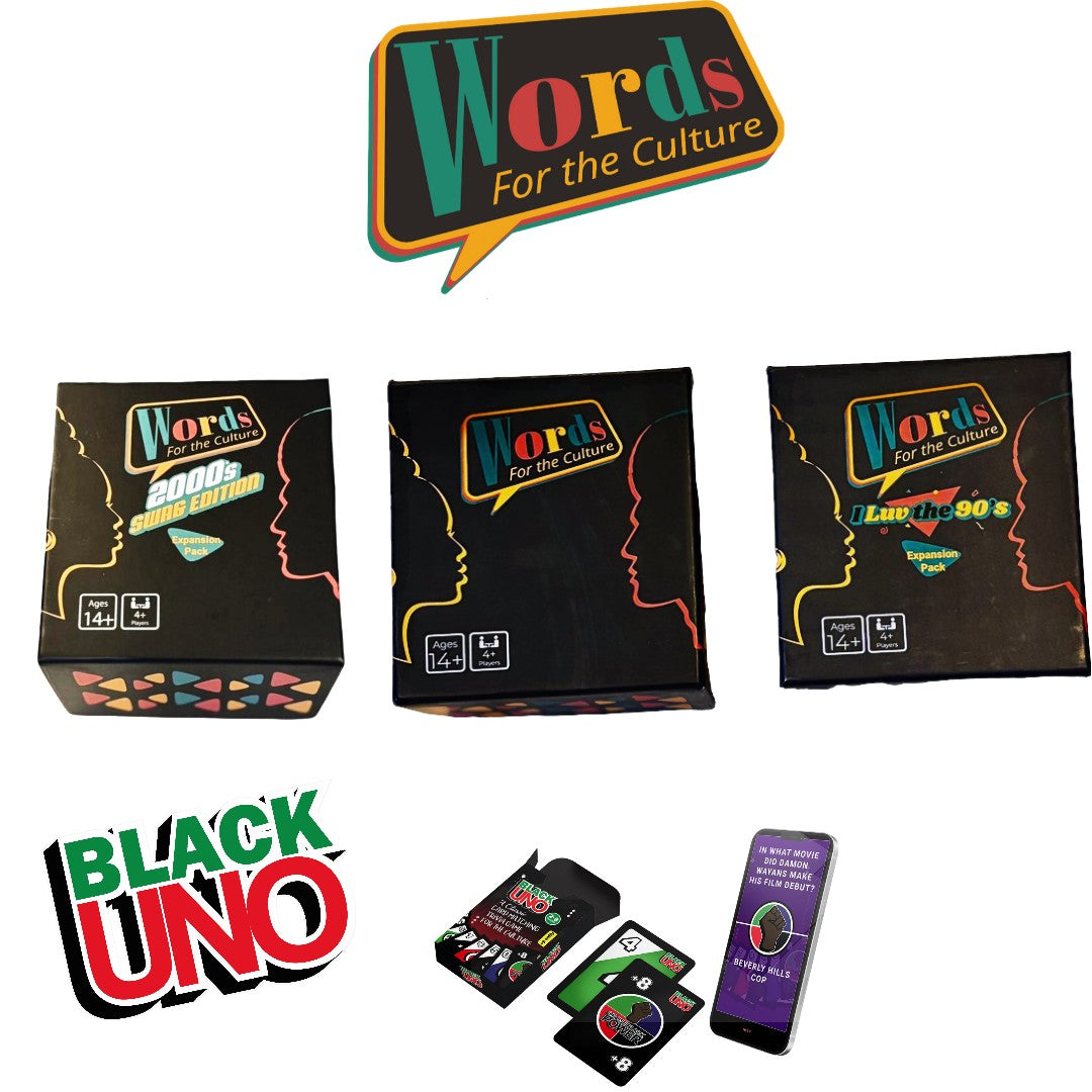 Tabu (Words) + Black Uno Bundle